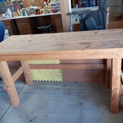 SOLID WOODEN WORK BENCH