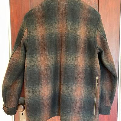 Lot 122 Mens Pendleton Thick Wool Jacket Zipper Front Size Large