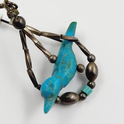 HANDCRAFTED SILVER & TURQUOISE EARRINGS