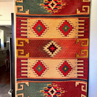 Lot 130 Colorful Ethnic Tribal Area Rug Floor Or Hang 30x42