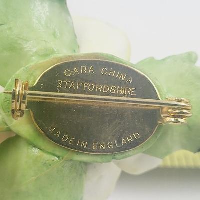 CARA CHINA STAFFORDSHIRE FLORAL PIN MADE IN ENGLAND