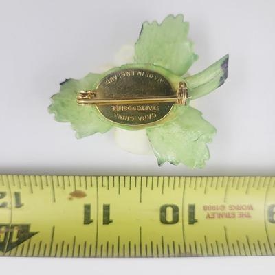 CARA CHINA STAFFORDSHIRE FLORAL PIN MADE IN ENGLAND