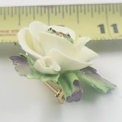 CARA CHINA STAFFORDSHIRE FLORAL PIN MADE IN ENGLAND