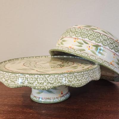 Temp-tations by Tara - 4 in 1 Cake Stand, Chip & Dip with convertible Dome Cover / Large Bowl