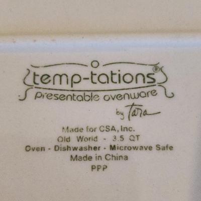 Temp-tations by Tara - Old World Hospitality Set of 2 Covered Casserole Serving Sets
