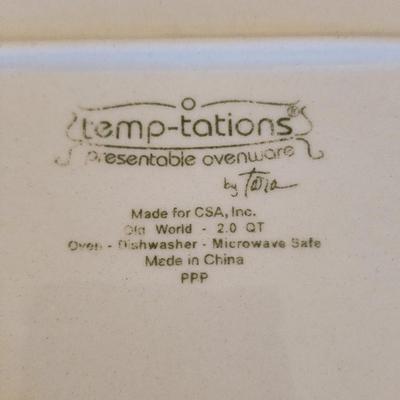 Temp-tations by Tara - Old World Hospitality Set of 2 Covered Casserole Serving Sets