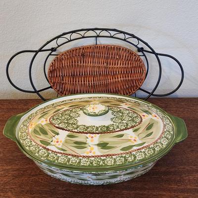 Temp-tations by Tara - Old World Hospitality Set of 2 Covered Casserole Serving Sets
