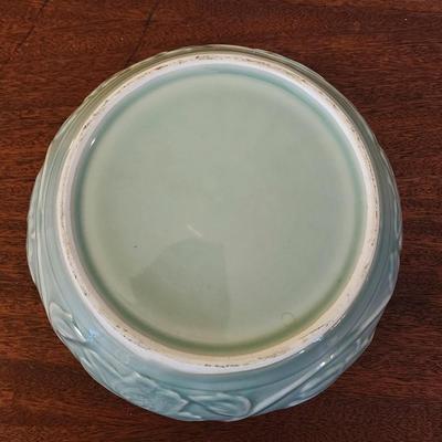 Large 10" x 5" Lotus Flower Celadon colored bowl or planter pot - never used. Chinese?