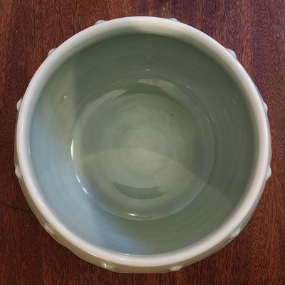 Large 10" x 5" Lotus Flower Celadon colored bowl or planter pot - never used. Chinese?