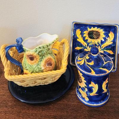 Sunflower Lot #1 - Lots of Sunflower items in sunny yellow and rich blues!