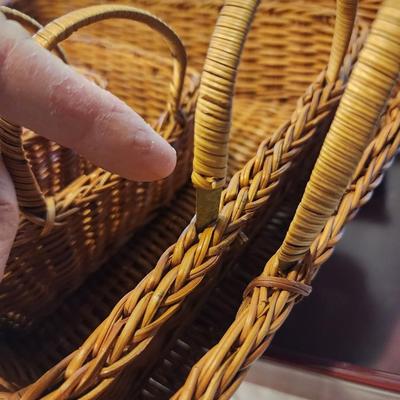 12 Pieces - Temp-tations by Tara Presentable Ovenware Maroon baking dishes in baskets with lids