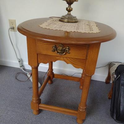 Wooden Accent/Side Table With Drawer - B