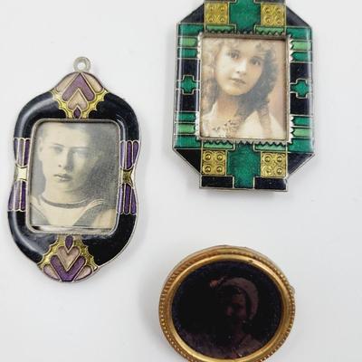 OLD ANTIQUE PICTURES WITH ECLECTIC FRAMES
