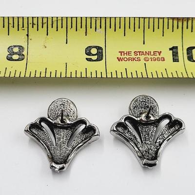 VINTAGE AVON FAUX PEARL SILVERTONED EARRINGS