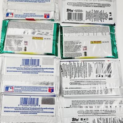 UNOPENED MULTI BRAND BASEBALL CARDS 9 PACKS