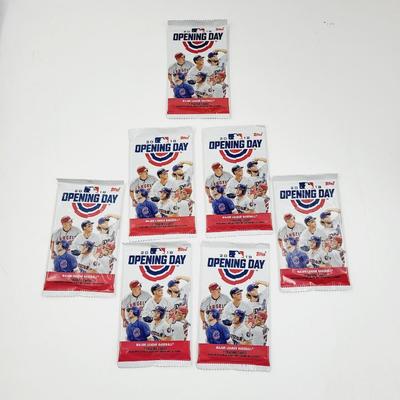 UNOPENED OPENING GAME DAY BASEBALL CARDS 7 PACKS