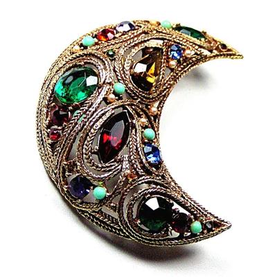 LOT 2: Prestige Dimensional Jeweled Crescent Moon