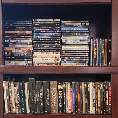 Lot of 90+ DVDs & BluRays - movies and TV series: Eclectic collection of Comedy, Drama, Adventure, Musicals, Nature & more