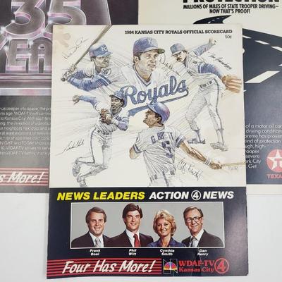 1984 AMERICAN LEAGUE CHAMPIONSHIP SERIES OFFICIAL SCOREBOARD W/ TICKET STUBBS
