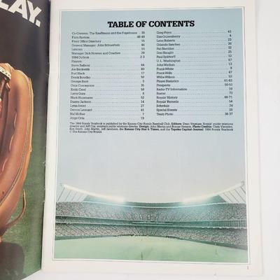 1984 KANSAS CITY ROYALS YEARBOOK