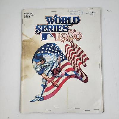 WORLD SERIES 1980 OFFICIAL PROGRAM IN KANSAS CITY - W/TICKET STUBBS - COOL!
