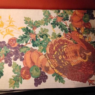 Thanksgiving Raw Linen Tablecloth