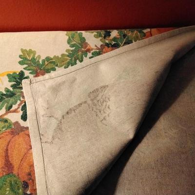 Thanksgiving Raw Linen Tablecloth