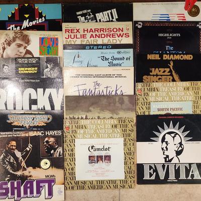 Lot of 42 Vinyl LPs - Movie and Stage Soundtracks