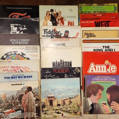 Lot of 42 Vinyl LPs - Movie and Stage Soundtracks