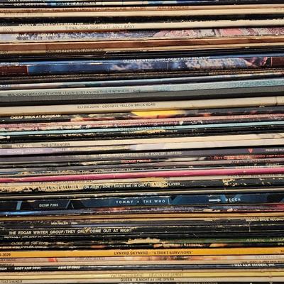 Huge Lot over 250 Vinyl LP Record Albums - Lots of Classic Rock & Folk Music -