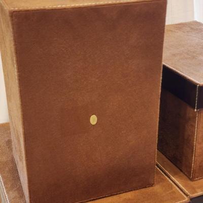 Lot of 4 Ultrasuede Storage Boxes