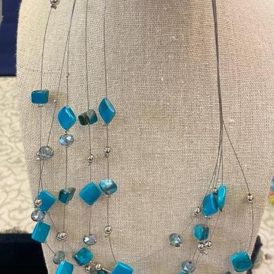Necklace and earrings