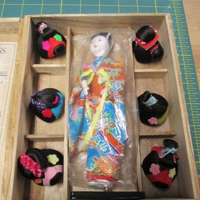 Japan Katsuraningyo Doll with 6 Wigs