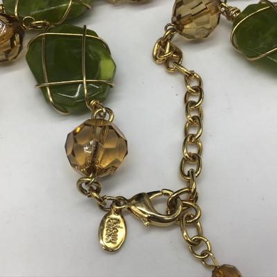 Joan Rivers Green multi Beaded necklace