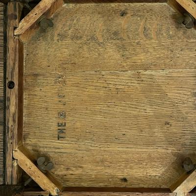 Lot 134 Small Oak Side / Plant Table from "The Barn" Van Nuys CA
