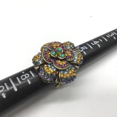 Heidi Daus Petal Profusion Flower Crystal Ring