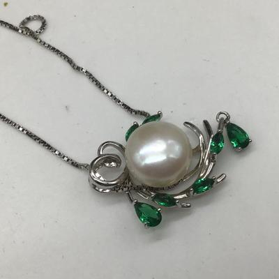 S925 Italy Pendant and Chain with Pearl