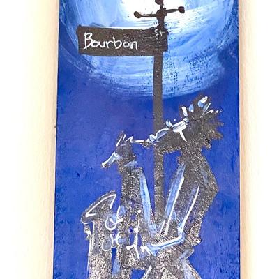 Lot 143  New Orleans Jazz Man on Saxophone Painting & Sculpture