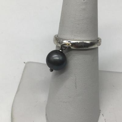 Pearl and Silver Fashion Ring 925