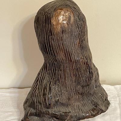 Lot 168 Original Artwork Bust of A Woman 14" "Woman With Long Hair"