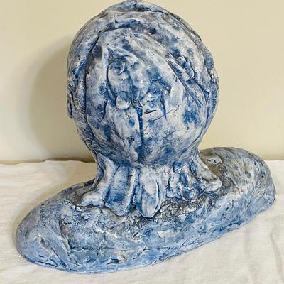 Lot 169 Original Art Work Pottery Bust of Man 13"