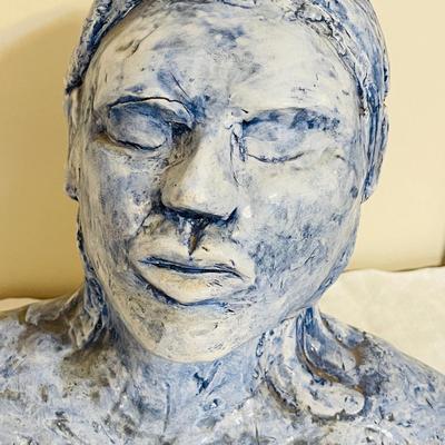 Lot 169 Original Art Work Pottery Bust of Man 13"