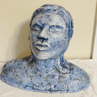 Lot 169 Original Art Work Pottery Bust of Man 13"