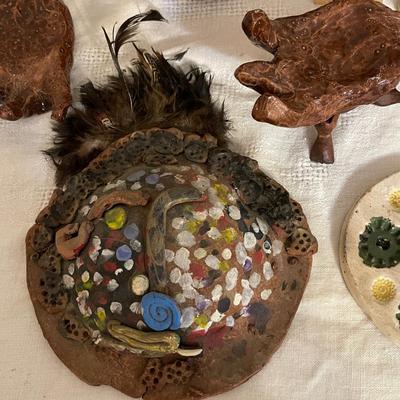 Lot 175 Group Primitive Art Head Mask Figures