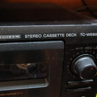 Sony Stereo Cassette Deck TC-WE605S With Remote - D