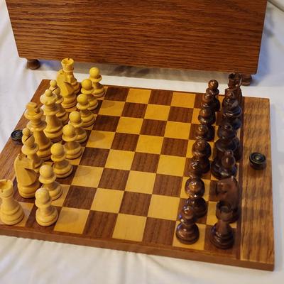 Thomas Pacconi Classics Game Box with pieces: Chess, Checkers, Cards