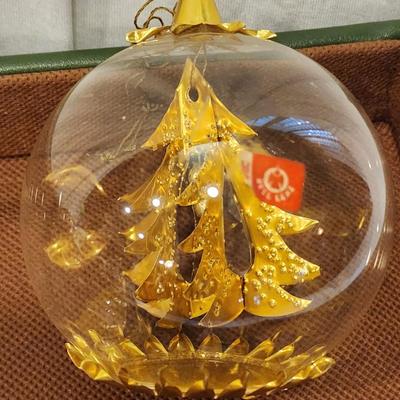 Lot of 7 Vintage Glass Christmas Ornaments - Some German. 1 Resl Lenz, Stained Glass