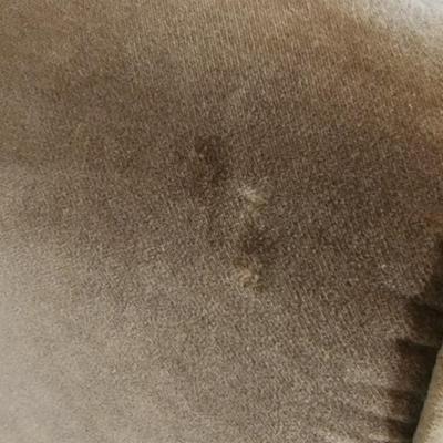 Velvet Chaise Lounge - Gold / Brown cotton velvet