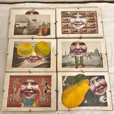 Lot 178 Original Collage Art 6 Pieces 5x7 By Laurie Boyer