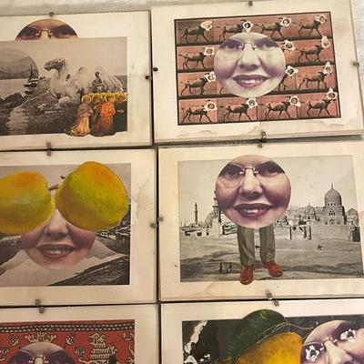 Lot 178 Original Collage Art 6 Pieces 5x7 By Laurie Boyer